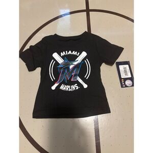 833 OuterStuff Miami Marlins MLB Infant Graphic T-Shirt Black 12M